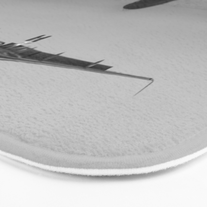 Steady As She Goes IV; aircraft coming in for an island landing black and white photography photographs photograph Bath Mat Gallery Image 3