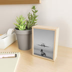 Steady As She Goes IV; aircraft coming in for an island landing black and white photography photographs photograph Mini Art Print Gallery Image 2