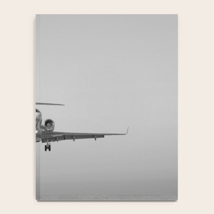 Steady As She Goes IV; aircraft coming in for an island landing black and white photography photographs photograph Notebook Gallery Image 4