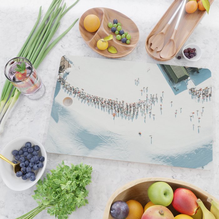 Aerial shot of ski resort Cutting Board Gallery Image 2