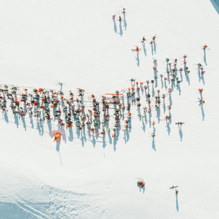 Aerial shot of ski resort Coffee Mug Gallery Image 2