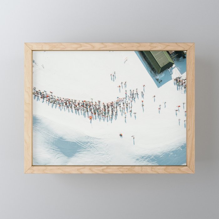 Aerial shot of ski resort Mini Art Print Gallery Image 1