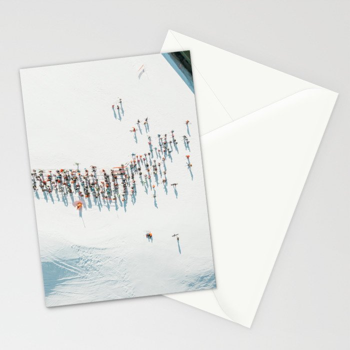 Aerial shot of ski resort Stationery Card Gallery Image 2