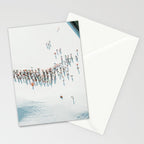 Aerial shot of ski resort Stationery Card Gallery Image 2