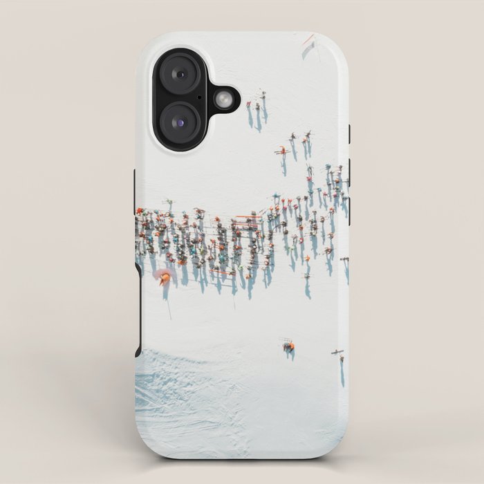 Aerial shot of ski resort iPhone Case Gallery Image 1