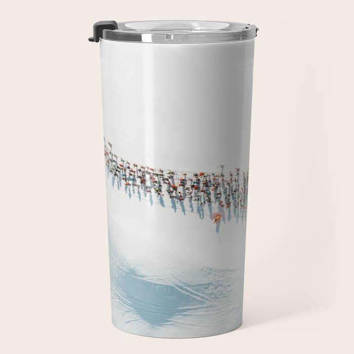 Aerial shot of ski resort Travel Mug Gallery Image 3