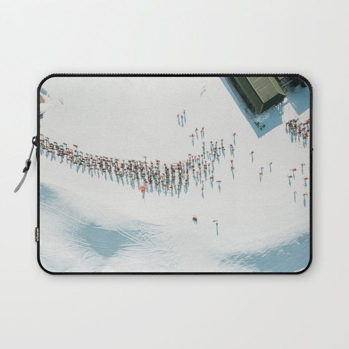 Aerial shot of ski resort Laptop Sleeve Gallery Image 1