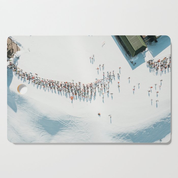 Aerial shot of ski resort Cutting Board Gallery Image 1