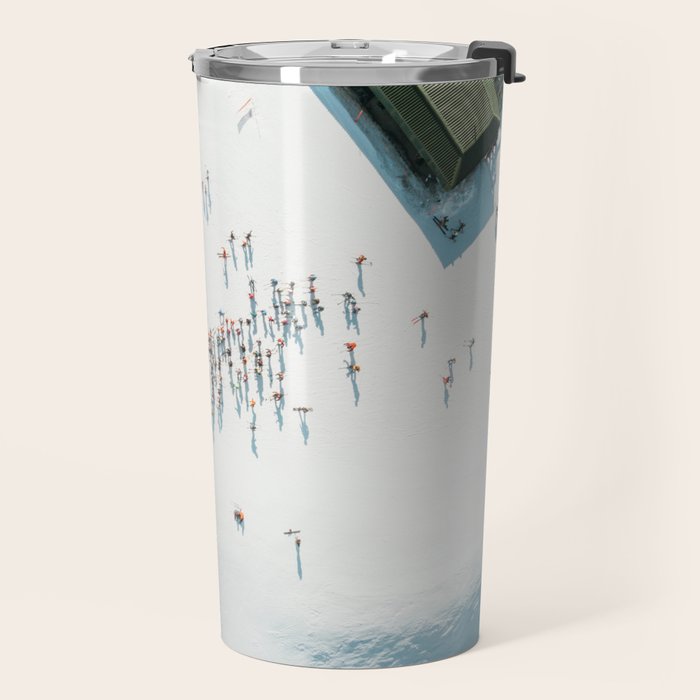 Aerial shot of ski resort Travel Mug Gallery Image 2