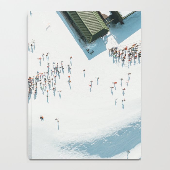 Aerial shot of ski resort Notebook Gallery Image 4