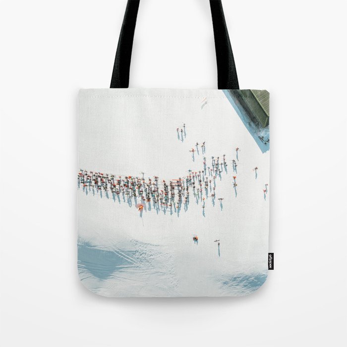 Aerial shot of ski resort Tote Bag Gallery Image 1