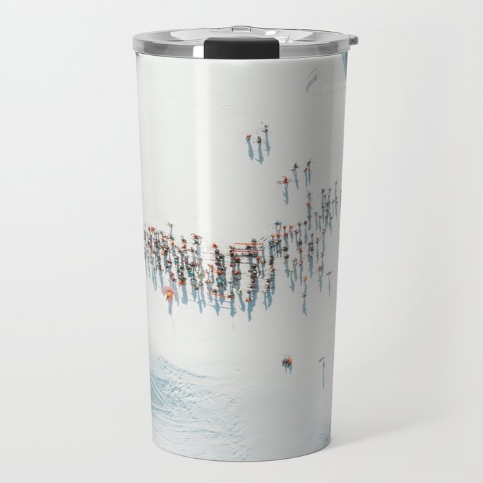 Aerial shot of ski resort Travel Mug Gallery Image 1