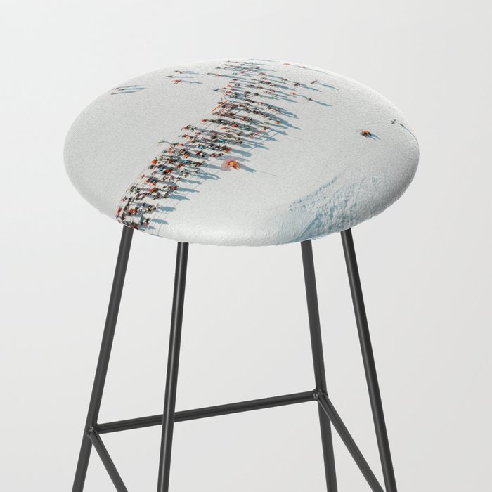 Aerial shot of ski resort Stool Gallery Image 2
