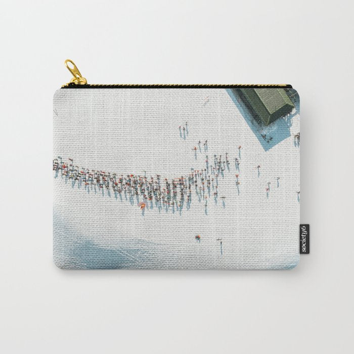 Aerial Shot Of Ski Resort Carry All Pouch