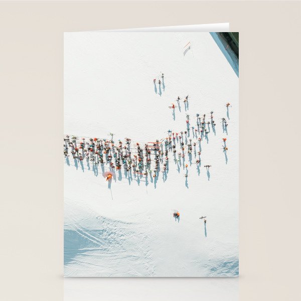 Aerial shot of ski resort Stationery Card Gallery Image 1