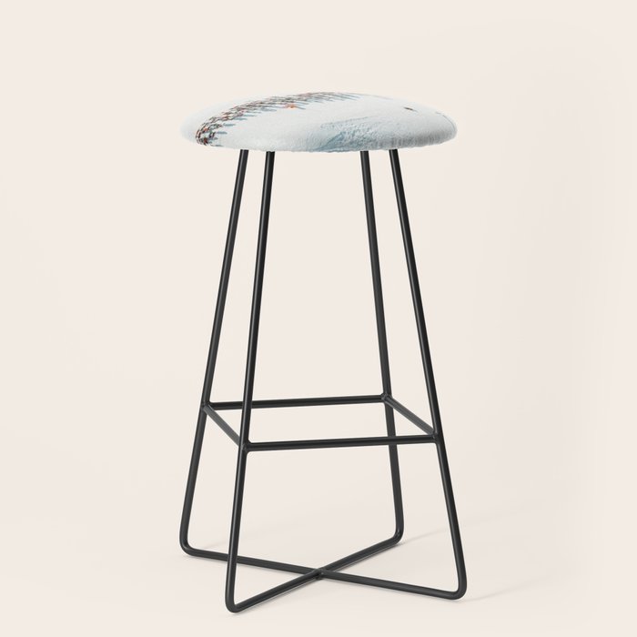 Aerial shot of ski resort Stool Gallery Image 1