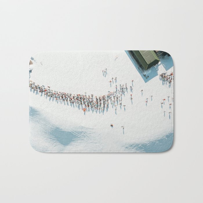 Aerial shot of ski resort Bath Mat Gallery Image 1