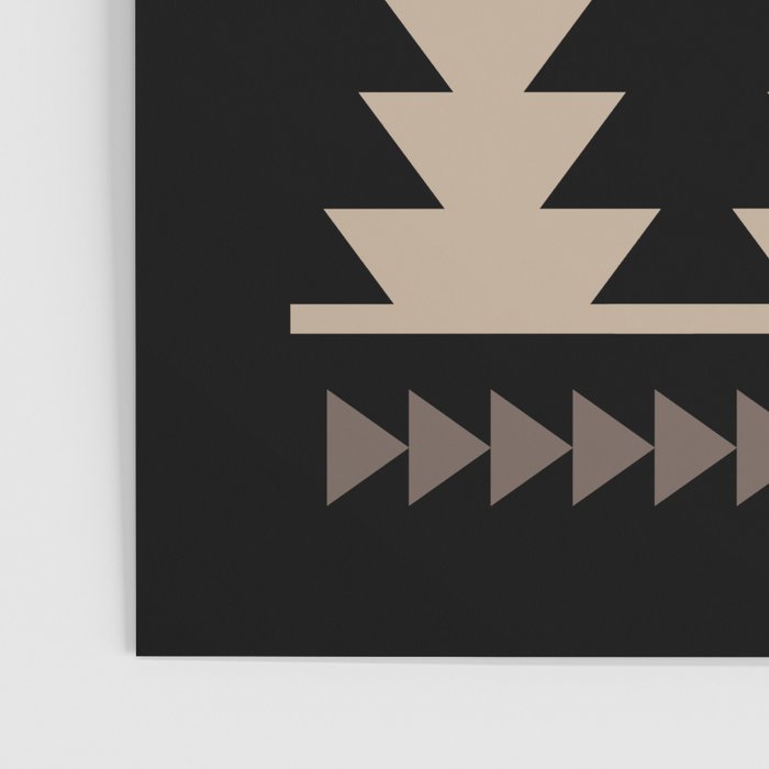Southwestern Pattern 132 Black and Beige Poster Gallery Image 3