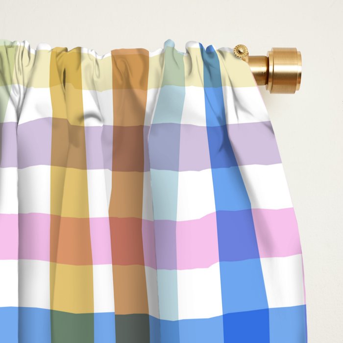 Rainbow Check Bliss Window Curtain Gallery Image 2