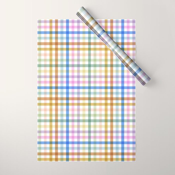 Rainbow Check Bliss Wrapping Paper Gallery Image 1