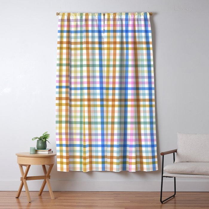 Rainbow Check Bliss Window Curtain Gallery Image 1