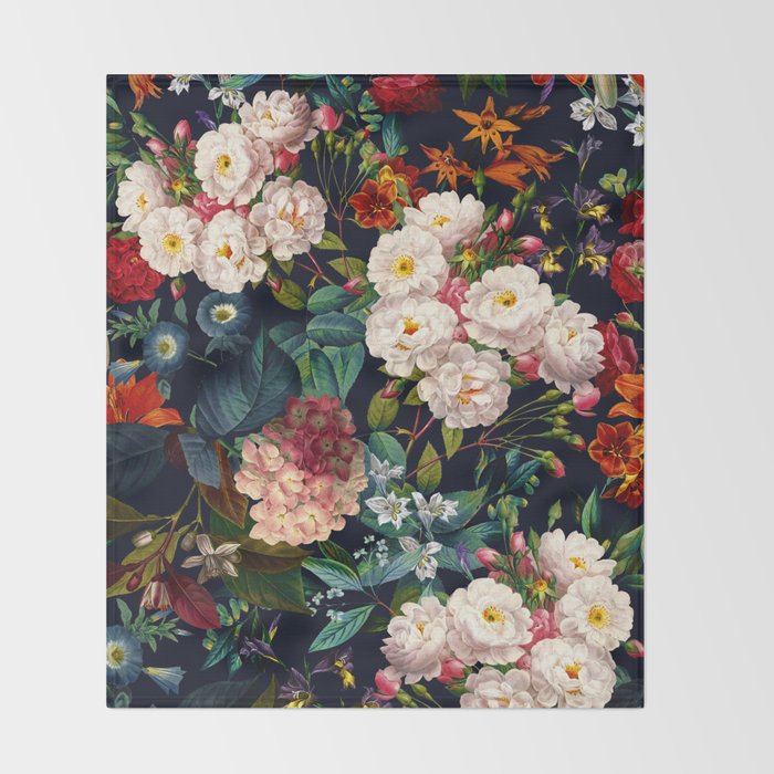 Midnight Garden XXV Throw Blanket Gallery Image 2