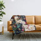 Midnight Garden XXV Throw Blanket Gallery Image 1