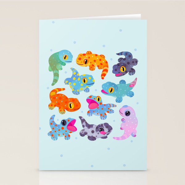 Tokay gecko - bright Stationery Card Gallery Image 1