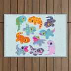 Tokay gecko - bright Outdoor Rug Gallery Image 1