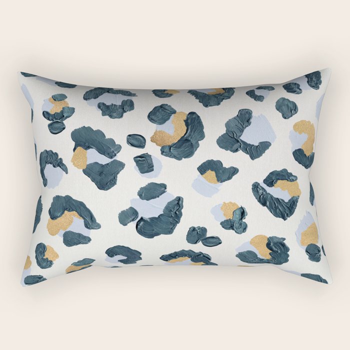 Snow Leopard Print Rectangular Pillow Gallery Image 2