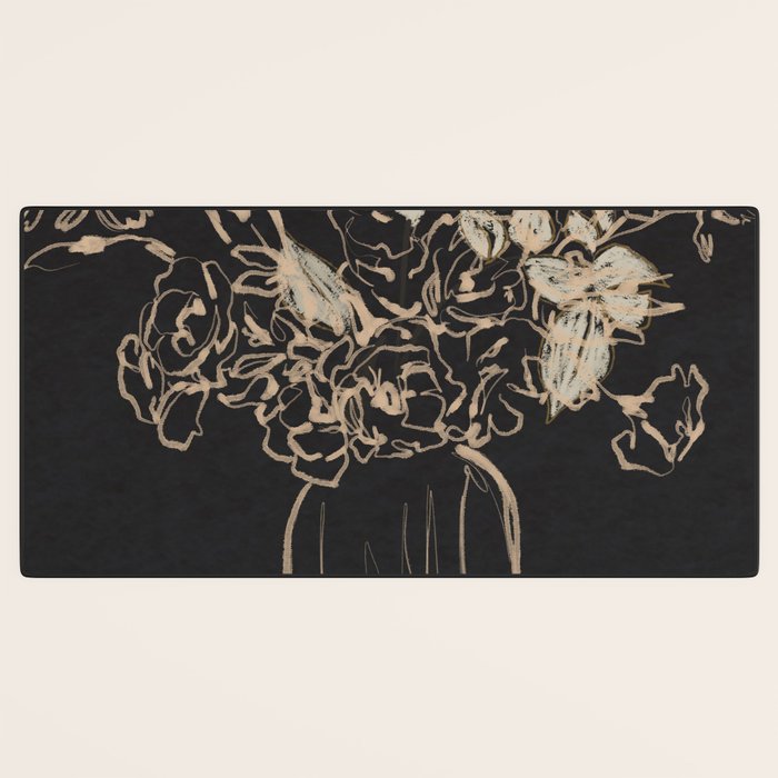 Minimalist Flowers In A Vase 4 Desk Mat Gallery Image 3