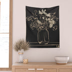 Minimalist Flowers In A Vase 4 Wall Tapestry Gallery Image 2