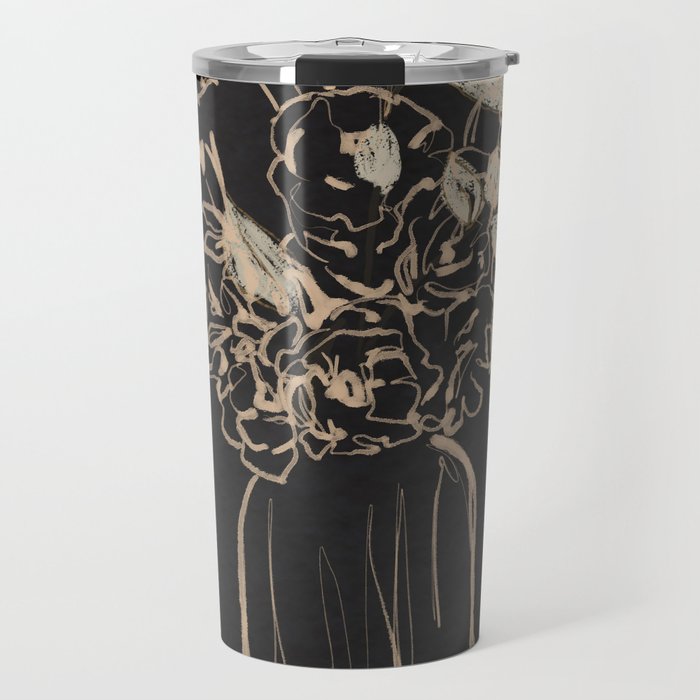 Minimalist Flowers In A Vase 4 Travel Mug Gallery Image 1