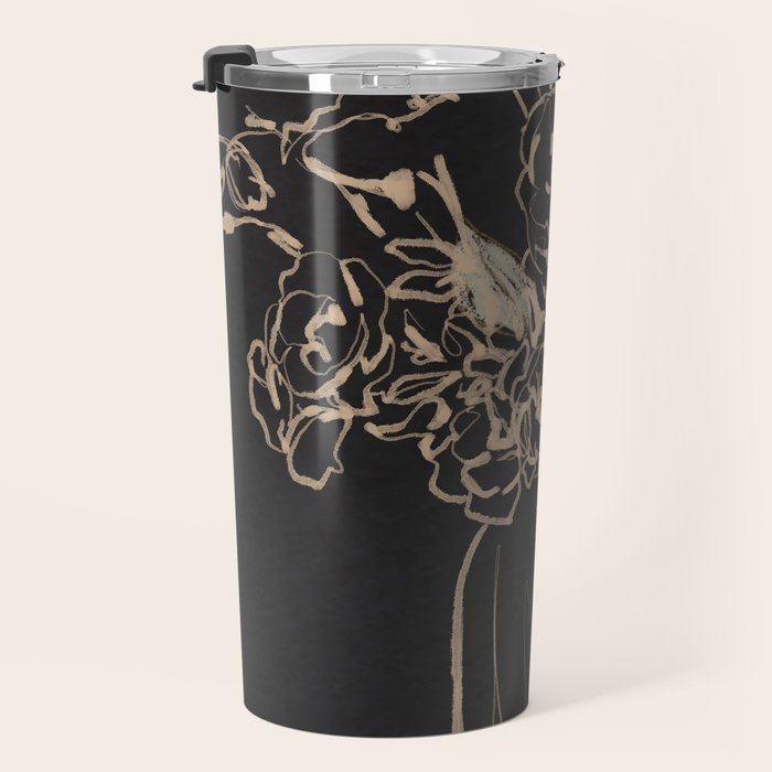 Minimalist Flowers In A Vase 4 Travel Mug Gallery Image 3