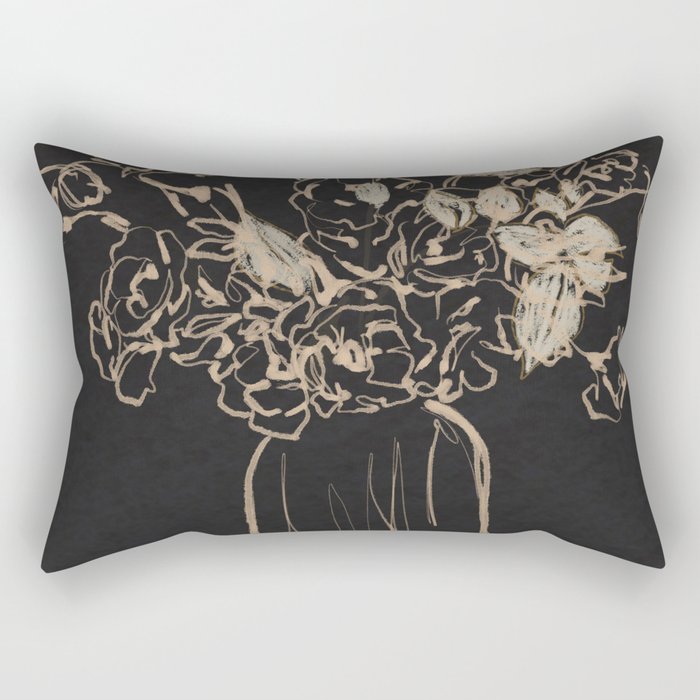 Minimalist Flowers In A Vase 4 Rectangular Pillow Gallery Image 2