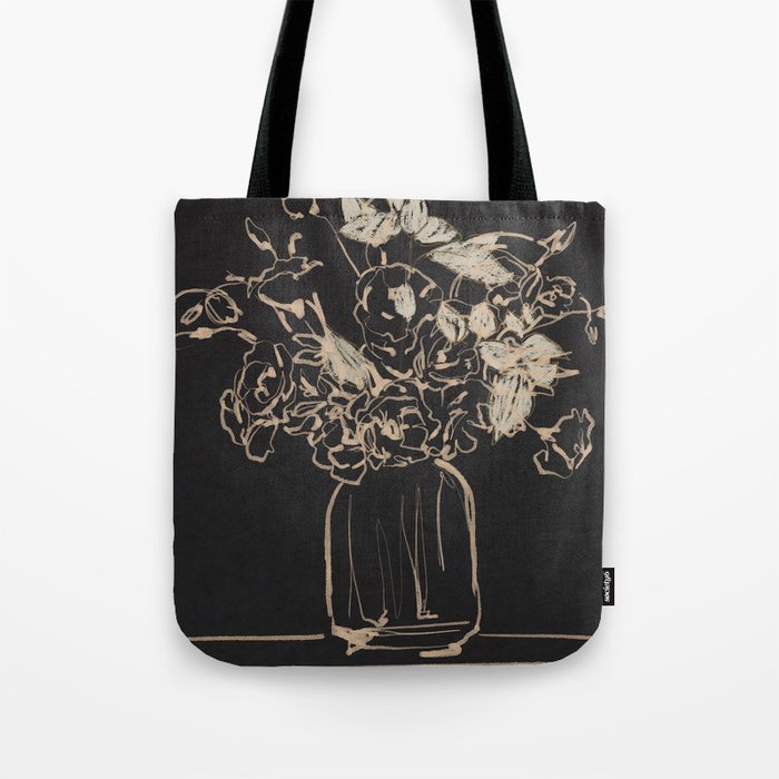 Minimalist Flowers In A Vase 4 Tote Bag Gallery Image 1