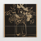 Minimalist Flowers In A Vase 4 Wood Wall Art Gallery Image 1