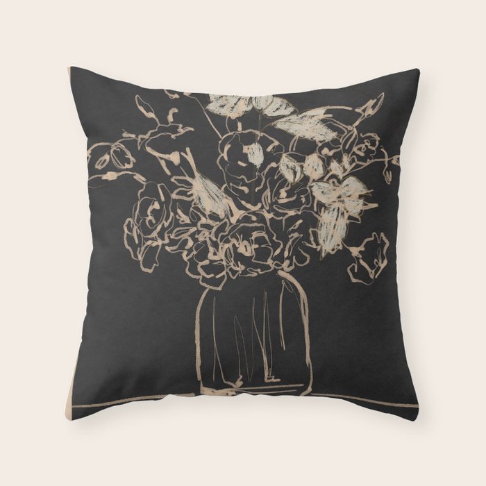 Minimalist Flowers In A Vase 4 Throw Pillow Gallery Image 6
