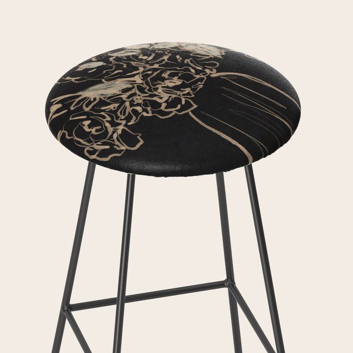 Minimalist Flowers In A Vase 4 Stool Gallery Image 2