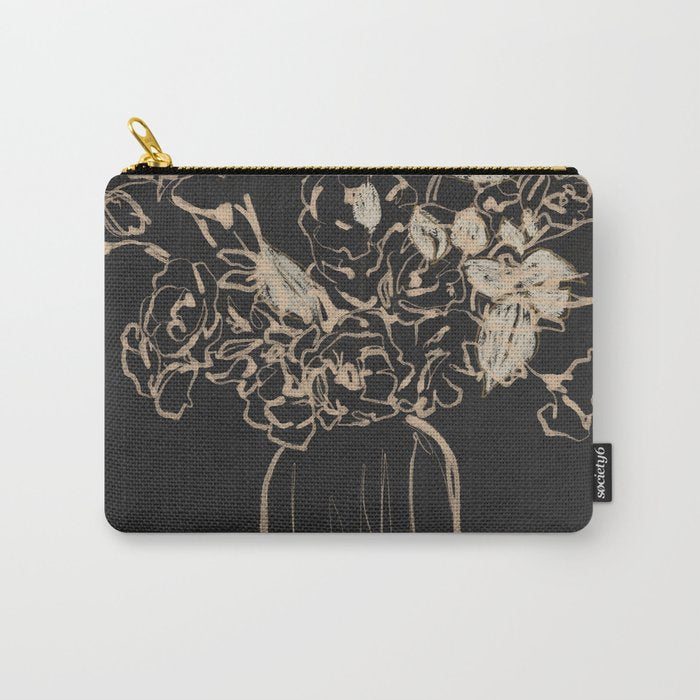 Minimalist Flowers In A Vase 4 Carry All Pouch Gallery Image 1