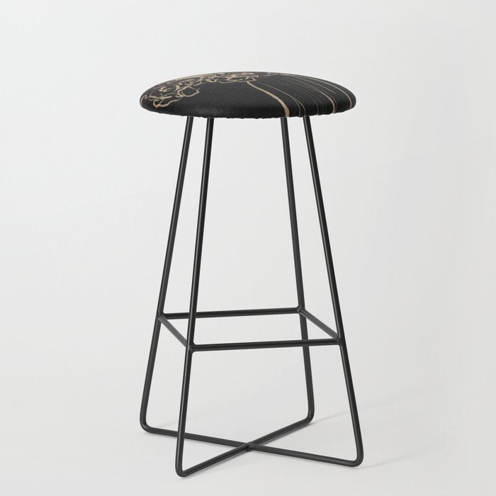 Minimalist Flowers In A Vase 4 Stool Gallery Image 1