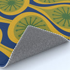 Mid Century Modern Atomic Drops Pattern Green Mustard Blue Rug Gallery Image 4