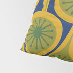 Mid Century Modern Atomic Drops Pattern Green Mustard Blue Pillow Sham Gallery Image 4