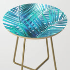 Turquoise Palm Leaves Side Table Gallery Image 2