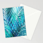 Turquoise Palm Leaves Stationery Card Gallery Image 2
