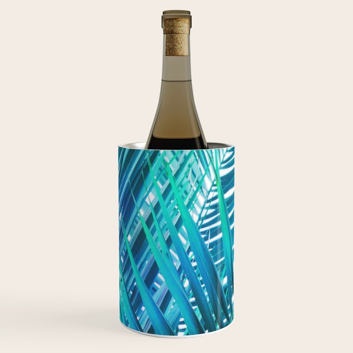Turquoise Palm Leaves Wine Chiller Gallery Image 1