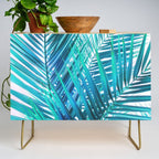 Turquoise Palm Leaves Credenza Gallery Image 1