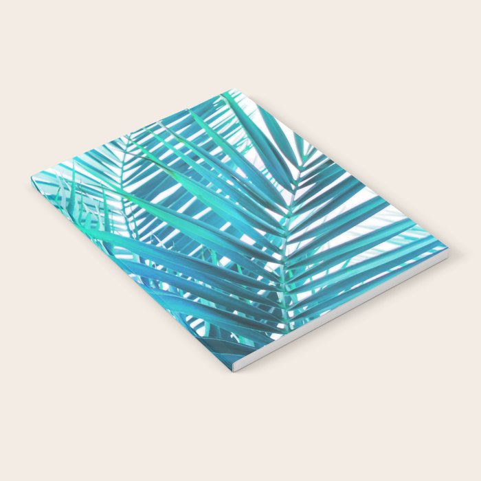 Turquoise Palm Leaves Notebook Gallery Image 1