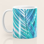 Turquoise Palm Leaves Coffee Mug Gallery Image 3