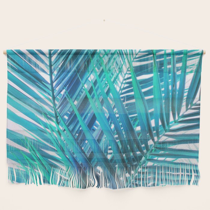 Turquoise Palm Leaves Wall Hanging Gallery Image 1